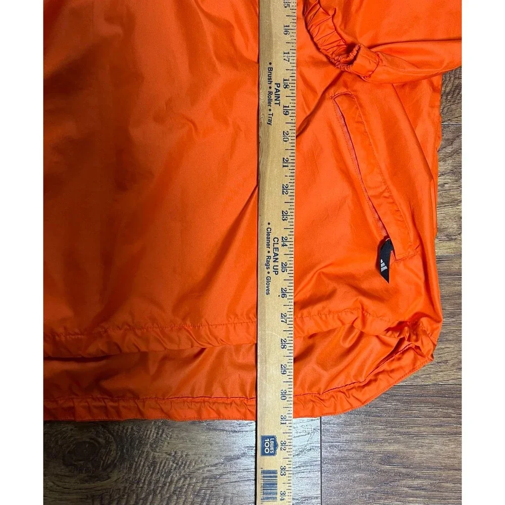 Men's Vintage 90's Adidas Orange Blue Hooded Pullover Windbreaker Jacket Sz XL